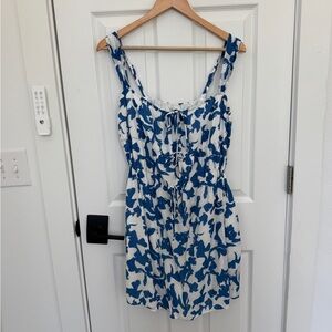 A&F Blue and White Sleeveless Dress